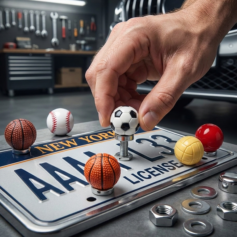 Basketball Arcade Game - 1Pc Personalized Ball-Themed License Plate Decorative