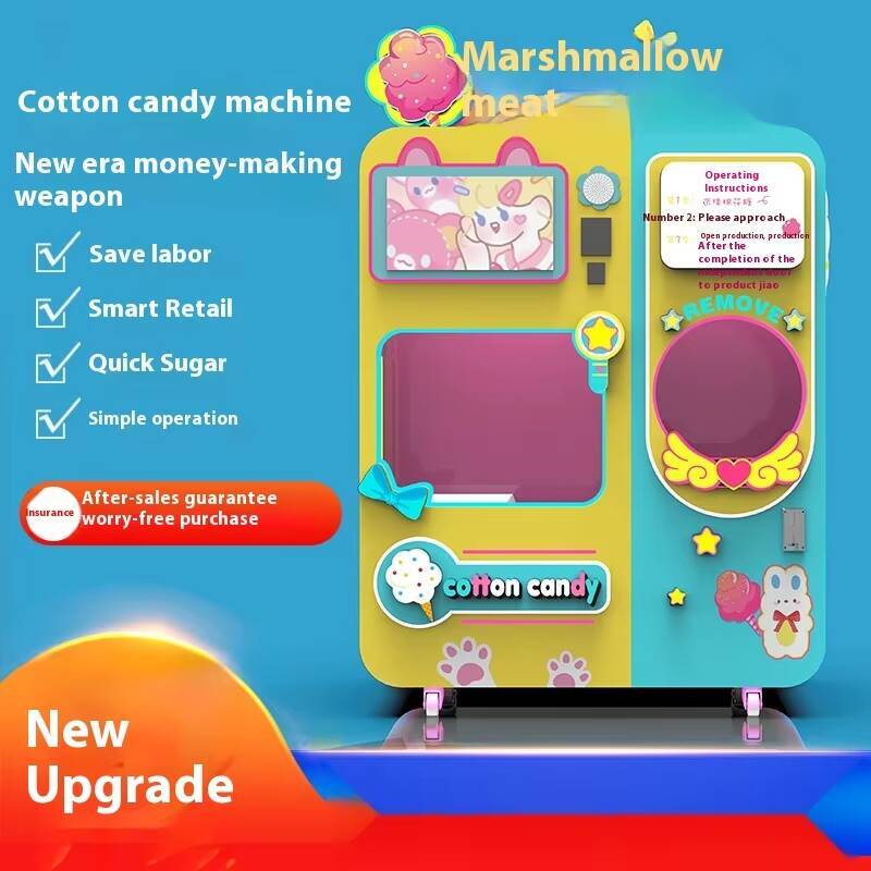 Candy Vending Machine - Intelligent Large Fully Cotton Candy Commercial