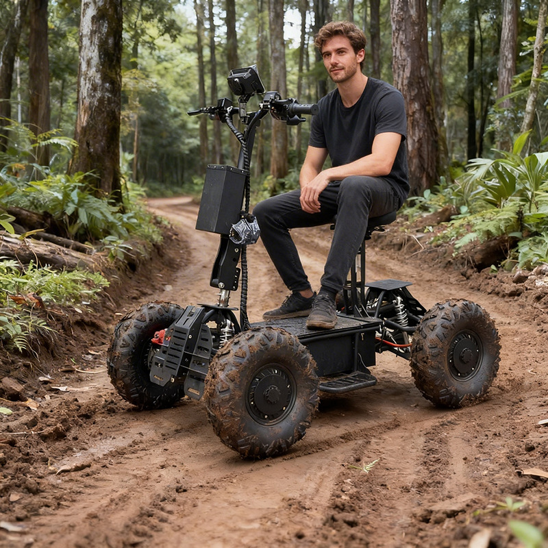 Coin Operated Kiddie Ride - 60V off-road electric four-wheel scooter double