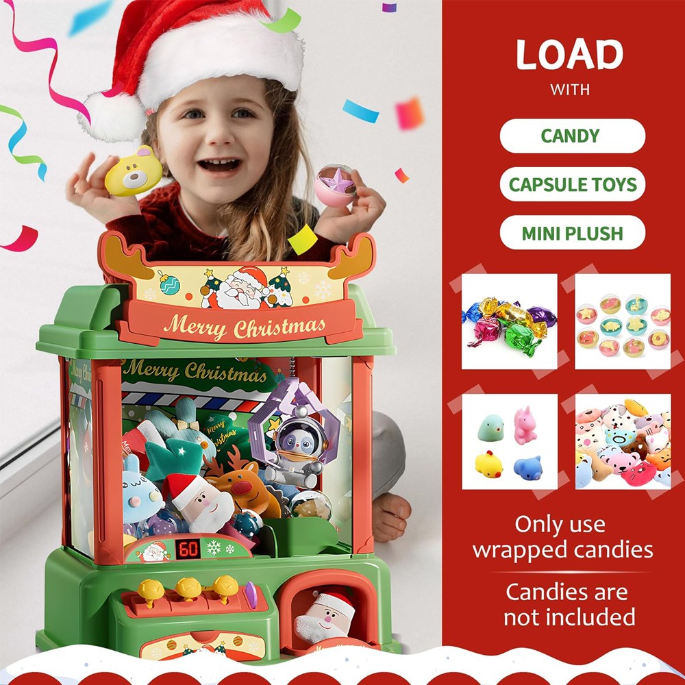 Christmas Claw Machine For Kid - Arcade Vending & Laundry Revenue avaliação e preço