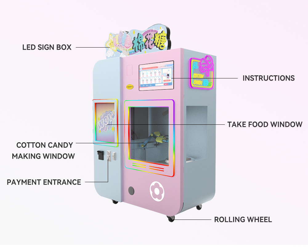 Customized Industrial Cotton C - Candy Vending Machine avaliação e preço