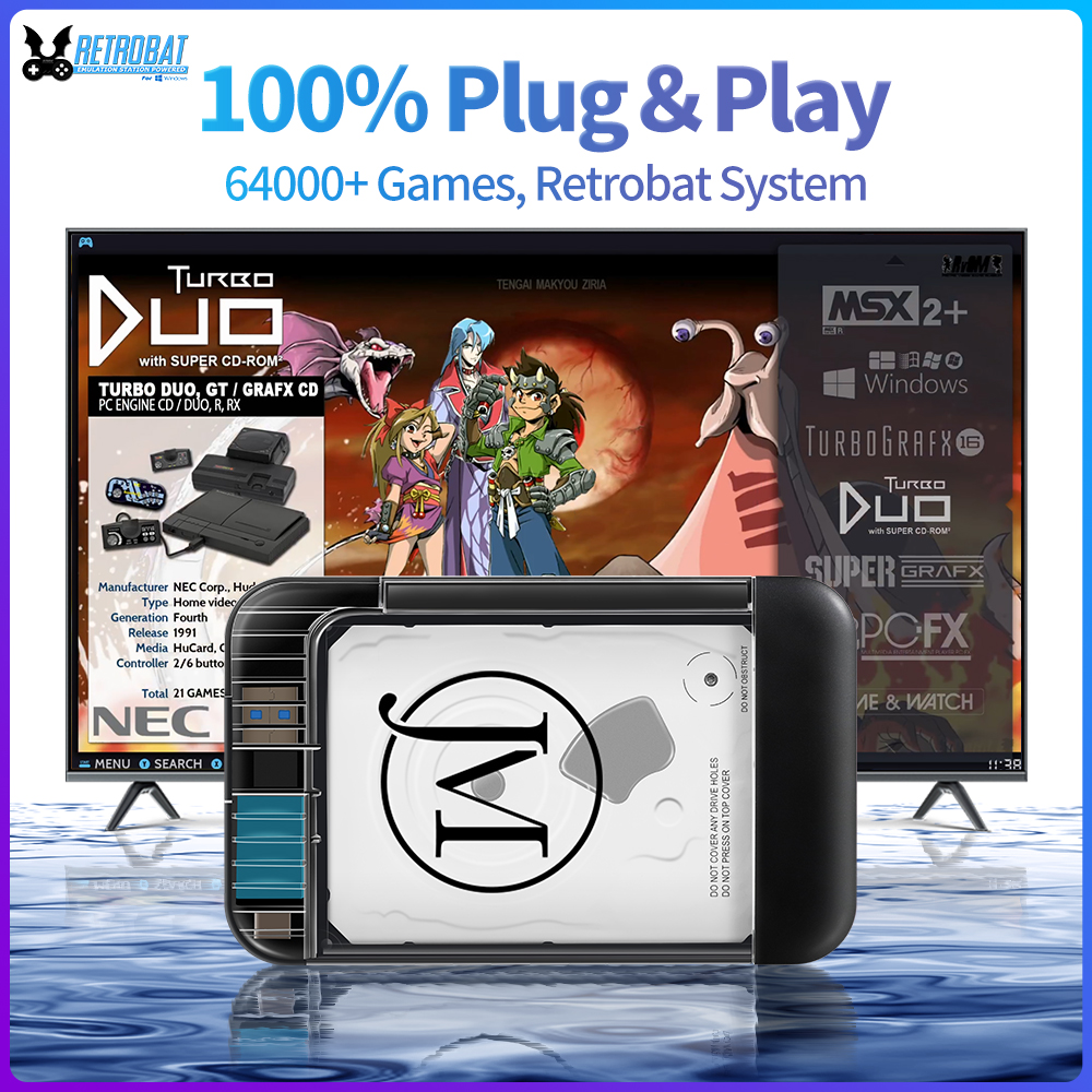 RETROBAT Portable 500G Gaming  - Arcade X avaliação e preço