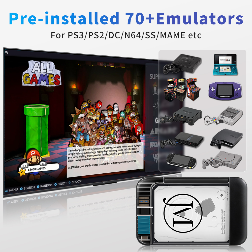 RETROBAT Portable 500G Gaming  - Arcade X avaliação e preço