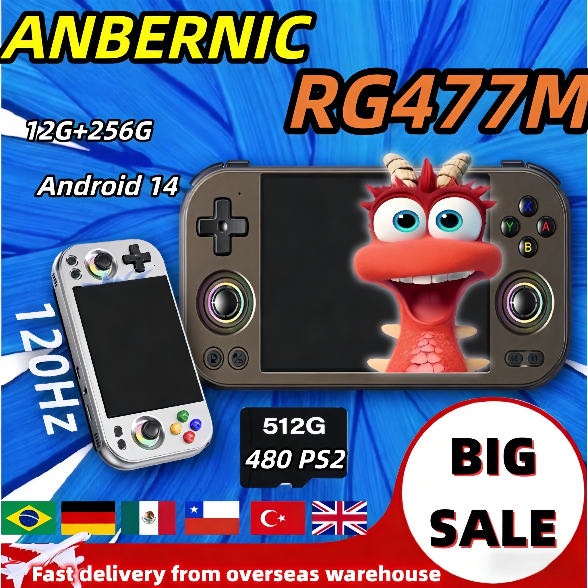 ANBERNIC RG 477M Retro Video G - Arcade Game Jackpot avaliação e preço