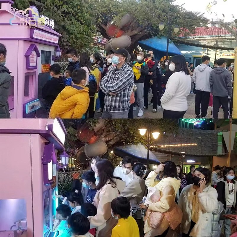 Outdoor Fully Automatic Cotton - Candy Vending Machine avaliação e preço