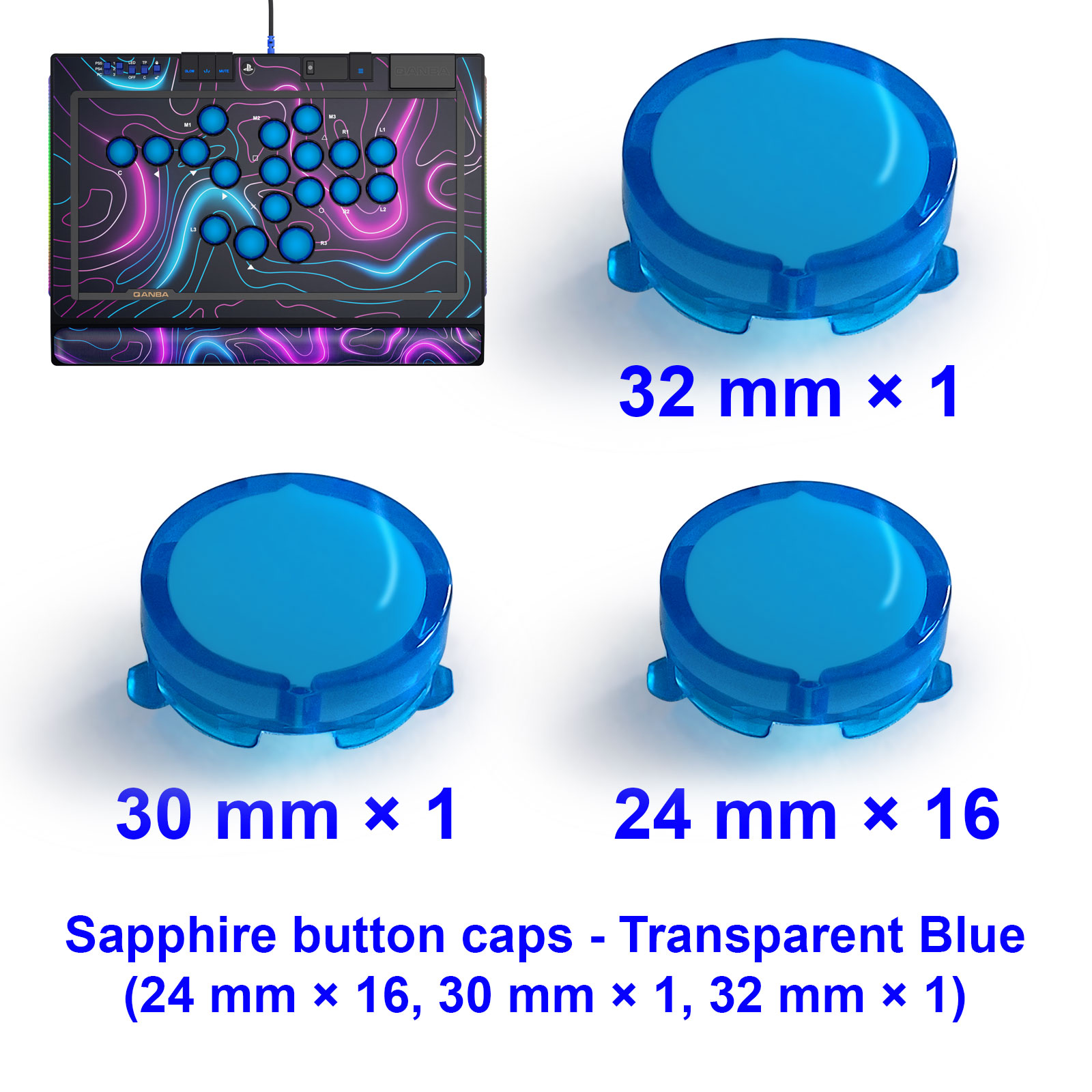 QANBA SAPPHIRE S1 Button Cap A - Joystick Arcade Parts avaliação e preço