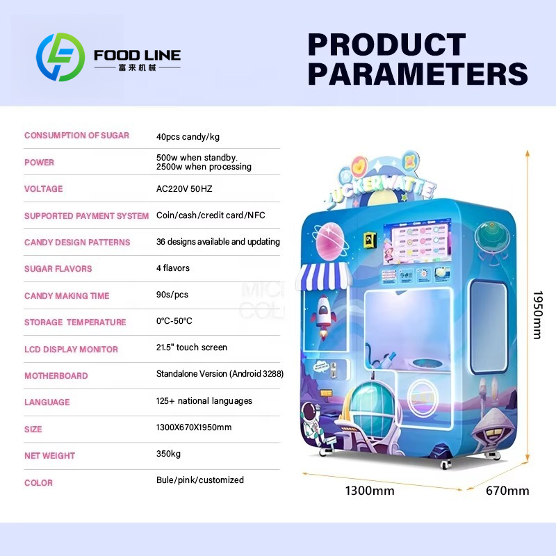 Customized Cotton Candy Vendin - Bill Acceptor Vending avaliação e preço
